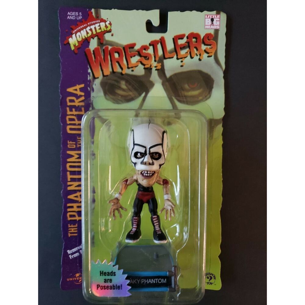 Little Big Heads Monsters Wrestlers Freaky Phantom Universal Studios 2000 U159